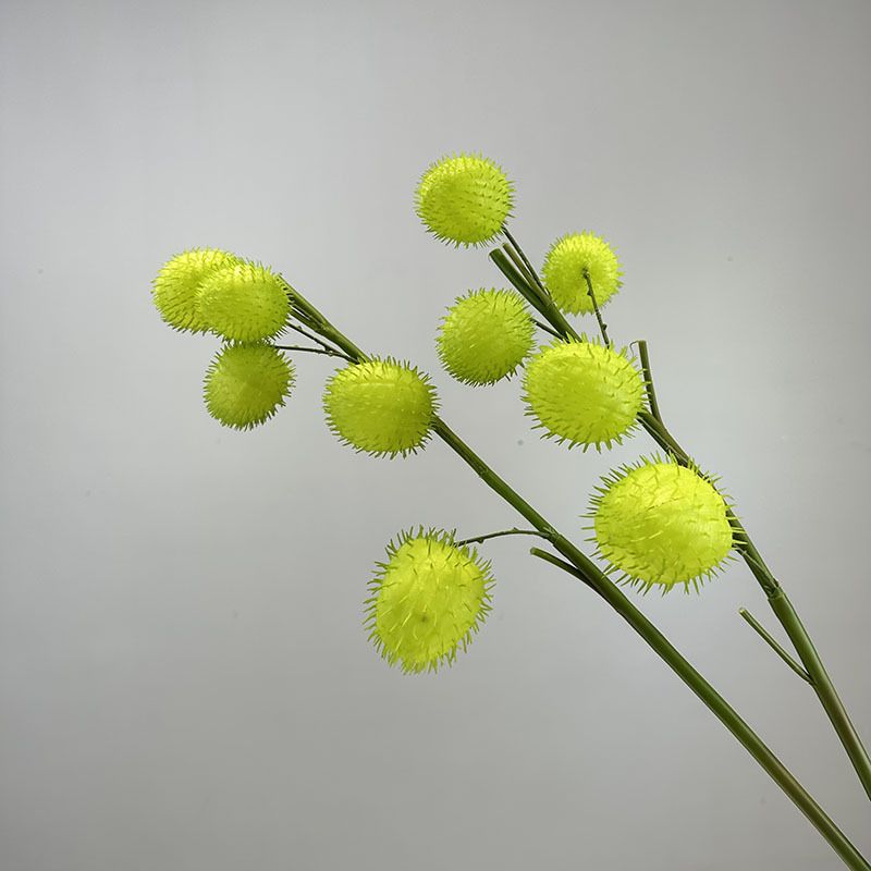 Cành Đơn Hình Quả Bóng Bông Tang Giả Cắm Bình Decor