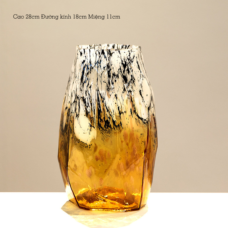 Bình Hoa Thủy Tinh Phối Nhũ Màu Sang Trọng