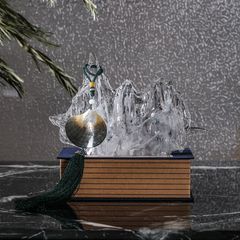 Tượng Khối Thạch Decor Màu Thạch Tím Hình Dãy Núi Sang Trọng