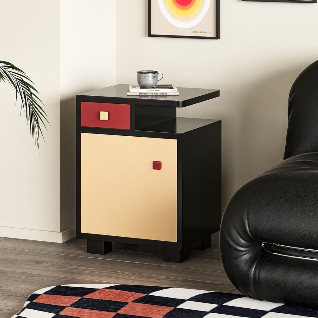 Tủ Đầu Giường Dopamine Phong Cách Retro Kiểu Mỹ