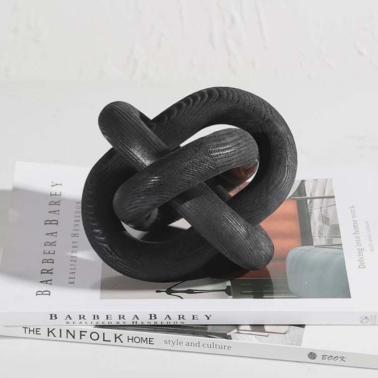 Đồ Decor Để Bàn Khối Tròn Gỗ 3 Vòng Dây Chuyền