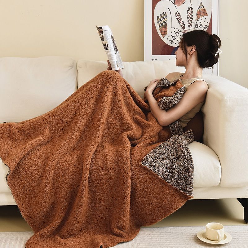 Chăn Len Dệt Kim Phủ Giường Decor Phong Cách Wabi Sabi Sang Trọng