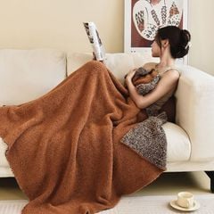 Chăn Len Dệt Kim Phủ Giường Decor Phong Cách Wabi Sabi Sang Trọng