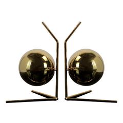 Chặn Sách Hình Khối Tròn Đối Xứng Kim Loại Vàng