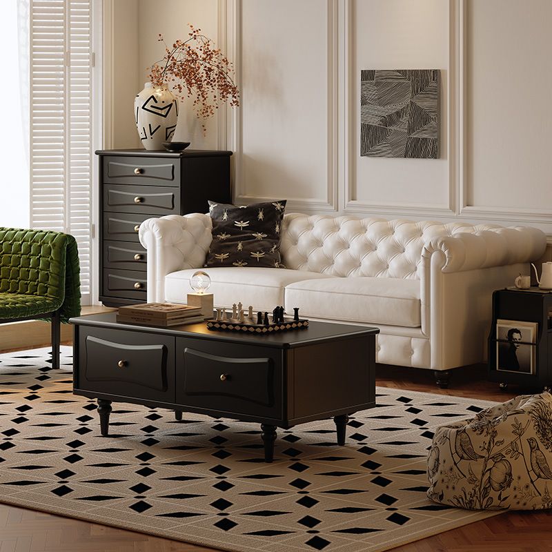 Bàn Trà Kiểu Tủ 4 Ngăn Kéo Phong Cách Bán Cổ Điển