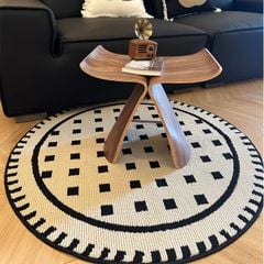 Thảm Tròn Polypropylene Họa Tiết Vintage 120cm