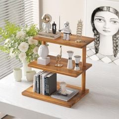 Khay Gỗ 3 Tầng Có Giá Đỡ Trang Trí Món Tráng Miệng Bàn Tiệc Đồ Dùng