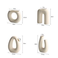 Bình Gốm Trắng Wabi Sabi Tạo Dáng Cách Điệu Decor Hoa Khô