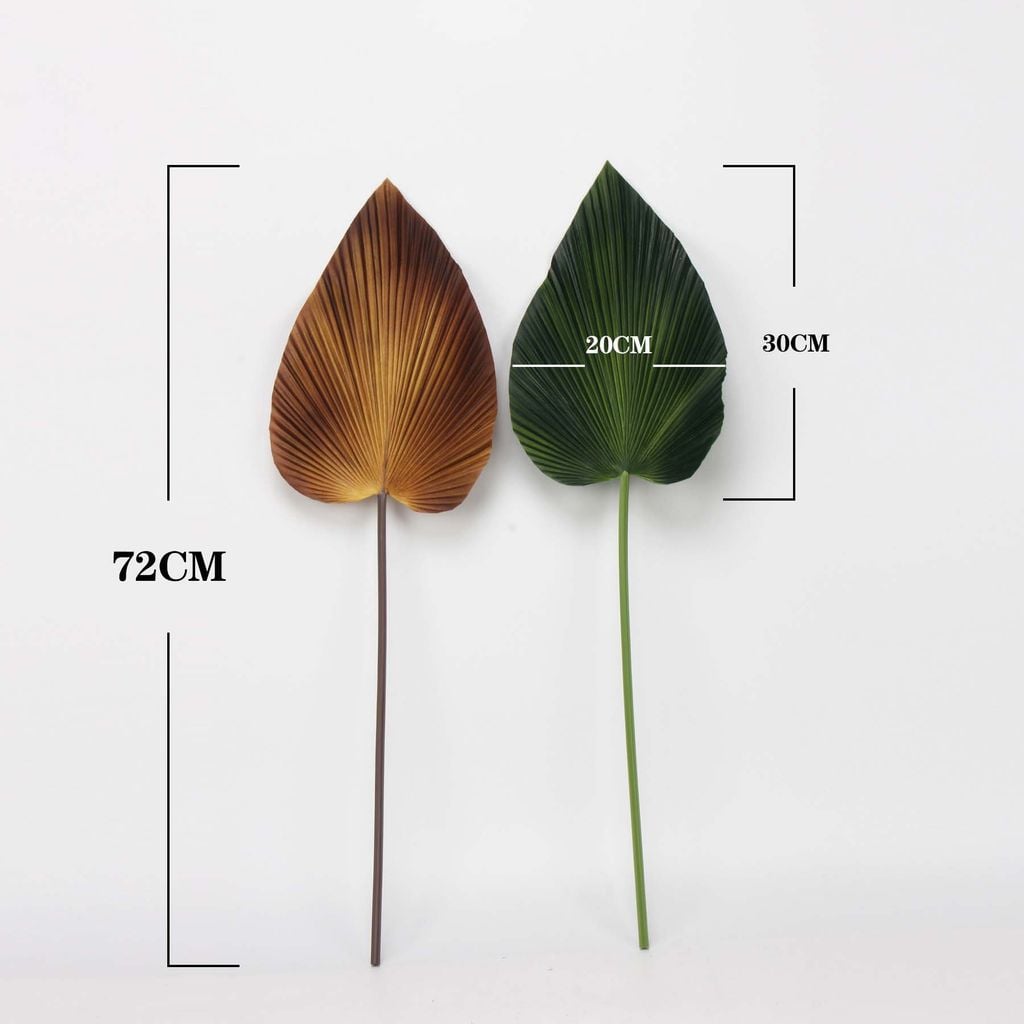 Cành Lá Chuối PU Quạt Nhọn Decor Bình Hoa