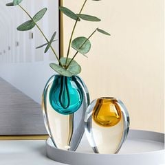 Bình Hoa Thủy Tinh Khối Đặc Cao Cấp Hình Trứng