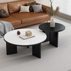 Bộ Bàn Trà Wabi Sabi Gỗ Đen Nâu