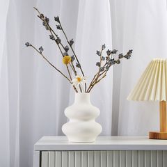 Bình Gốm Hình Bầu Gợn Sóng 3 Tầng