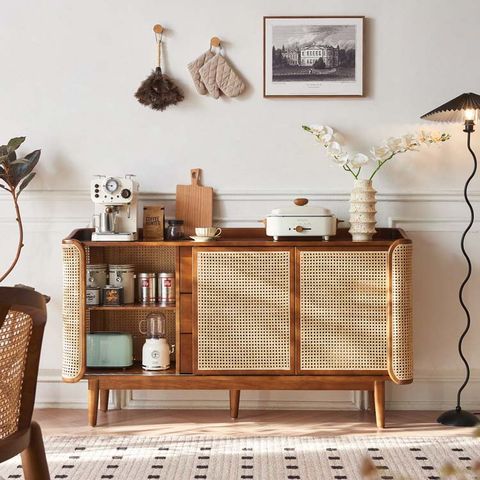 Tủ BếpTủ Console Trang Trí Phòng Khách Indochine Cửa Lùa GO1030