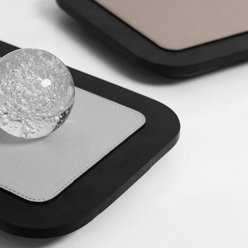 Khay Gỗ Trang Trí Lót Da Sang Trọng