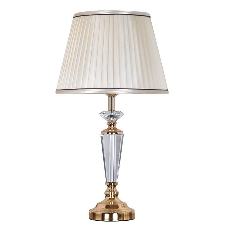 Đèn Bàn Pha Lê Trắng Để Bàn Phòng Ngủ Vintage