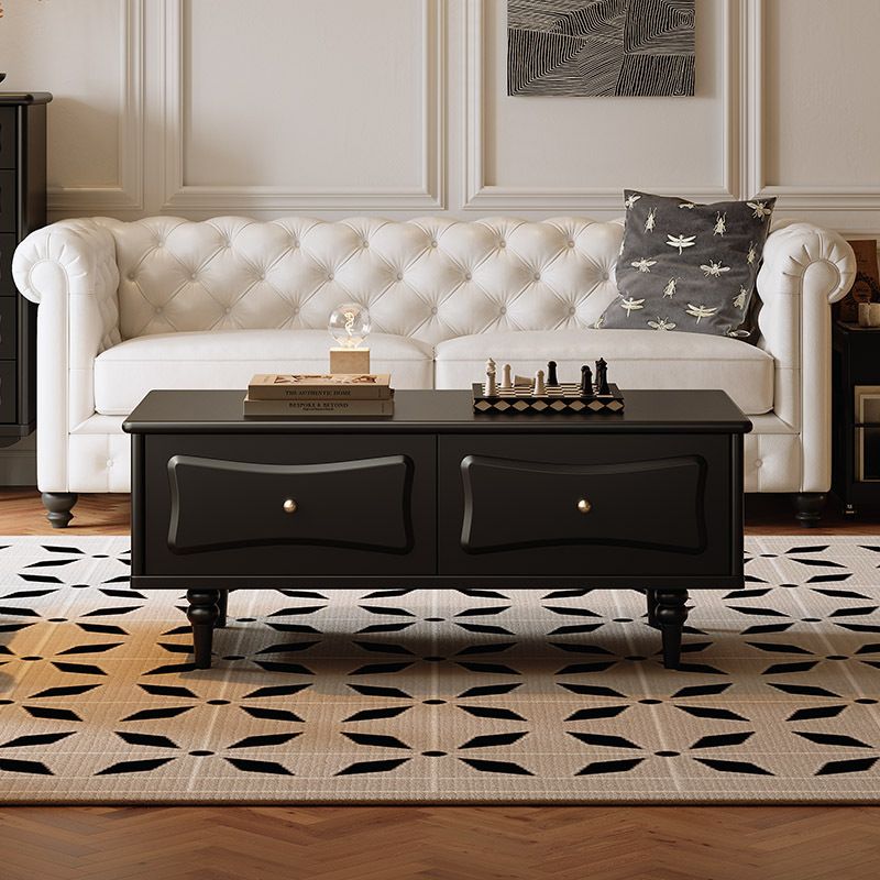 Bàn Trà Kiểu Tủ 4 Ngăn Kéo Phong Cách Bán Cổ Điển