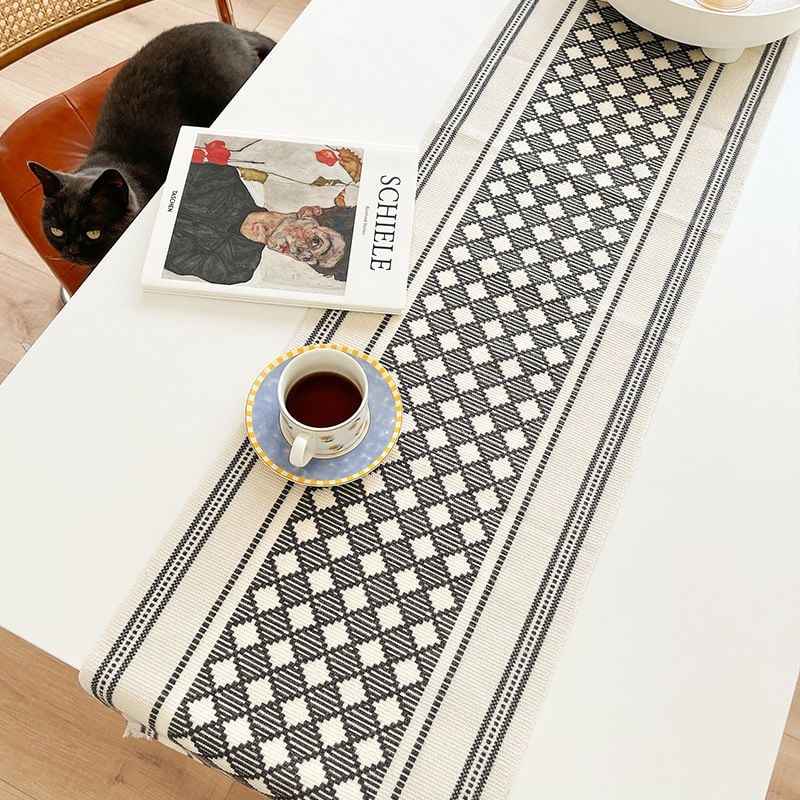 Khăn Trải Bàn Table Runner Canvas Phong Cách Nhật Bản