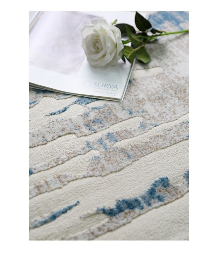 Thảm Lông Sợi Ngắn Điểm Màu Ánh Nổi Ankara Vàng Xanh