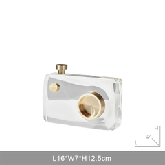 Tượng Trang Trí Máy Ảnh Camera Pha Lê Decor Tủ Kệ Nội Thất