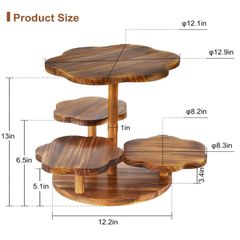 Kệ Gỗ Nhiều Tầng Trang Trí Bánh Ngọt Cupcake Bàn Tiệc