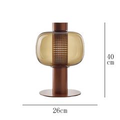 Đèn Bàn Kim Loại Cognac Trụ Lỗ Sáng Tạo