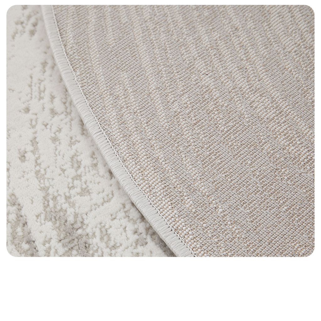 Thảm Tròn Trải Sàn Đế Dệt Sợi Polypropylene Điểm Vòng Tròn Nổi