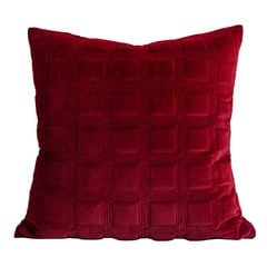 Vỏ Gối Sofa Nhung Đỏ Họa Tiết Gấu Sang Trọng