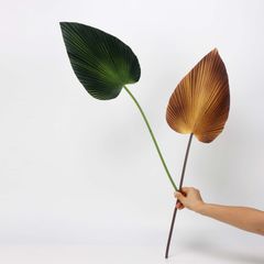 Cành Lá Chuối PU Quạt Nhọn Decor Bình Hoa