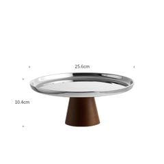 Khay Bánh Chân Gỗ Măm Bạc Trang Trí Bàn Ăn