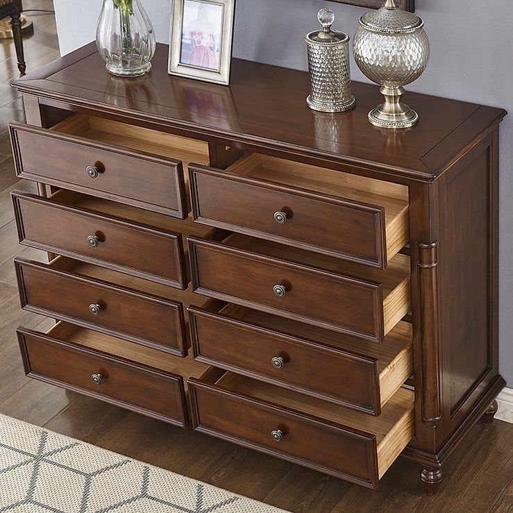 Tủ Gỗ Tần Bì Phong Cách Vintage Mỹ 7 Ngăn Kéo