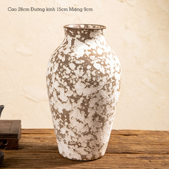 Bình Hoa Trang Trí Gốm Sứ Phong Cách Wabi Sabi