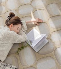 Thảm Trải Sàn Dệt Thủ Công Acrylic Sang Trọng Họa Tiết Tổ Ong Cao Cấp