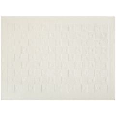 Thảm Trải Sàn Phong Cách Màu Trắng Bắc Âu Sợi Dệt Chống Thấm Caro Vuông