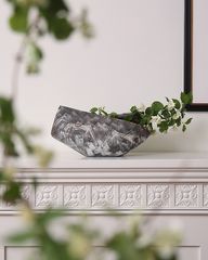 Dĩa Gốm Cắm Hoa Vẽ Thủ Công Phong Cách Phương Đông Hiện Đại