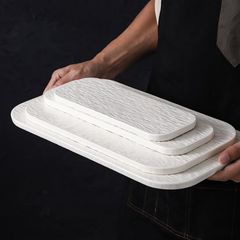 Dĩa Gốm Phẳng Trang Trí Bàn Ăn Tráng Miệng