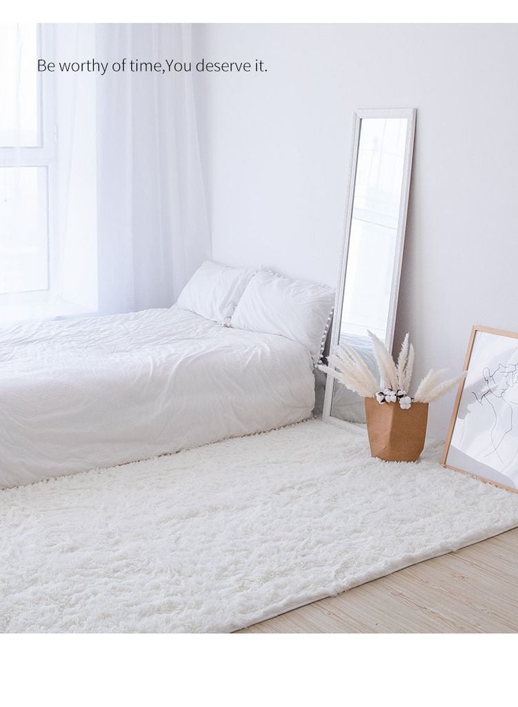 Thảm Lông Rối Dày Mịn Minimalism Trang Trí Phòng Khách Phòng Ngủ