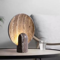 Đèn Bàn Đầu Giường Hình Mặt Trời Phong Cách Wabi Sabi