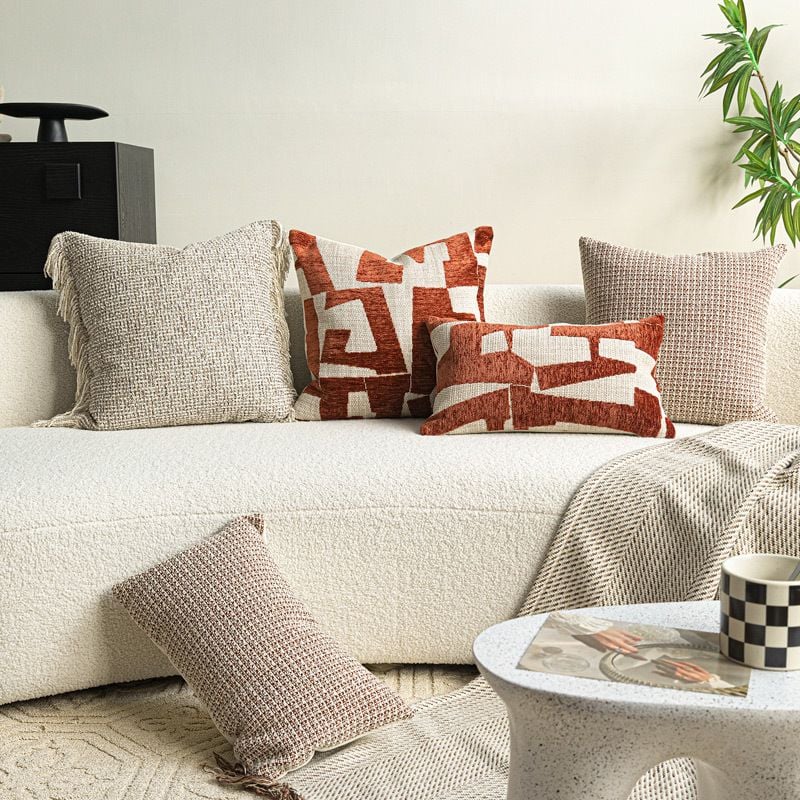 Vỏ Gối Tựa Lưng Sofa Cao Cấp Maillard Wabi Sabi