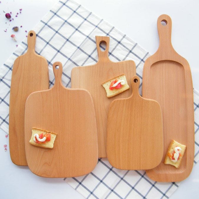 Thớt Gỗ Decor Bàn Ăn Để Dùng Bánh Mì Trái Cây