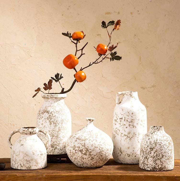 Bình Hoa Trang Trí Gốm Sứ Phong Cách Wabi Sabi