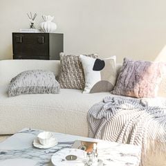 Vỏ Gối Tựa Lưng Sofa Cao Cấp Tông Nâu Tím Sang Trọng