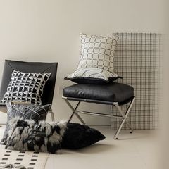 Vỏ Gối Tựa Lưng Trắng Đen Phong Cách Bắc Âu Tối Giản