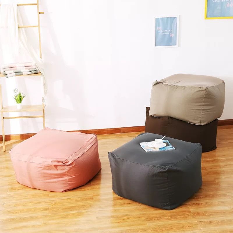 Ghế Lười Túi Đậu Hình Trụ Vuông Cotton Thun Mềm Mại