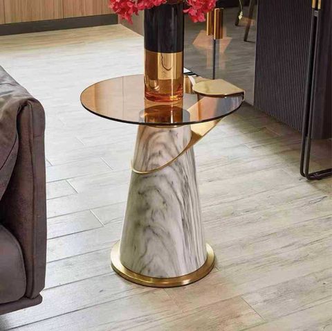 Bàn Trà Side Table Bàn Nhỏ Góc Phòng Hiện Đại Kiểu Ý Dáng Chữ V