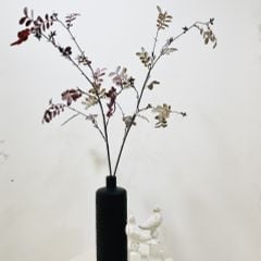 Hoa Giả Trang Trí Mô Hình Cành Lá Nâu Đỏ Khô Châu Âu