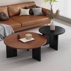 Bộ Bàn Trà Wabi Sabi Gỗ Đen Nâu