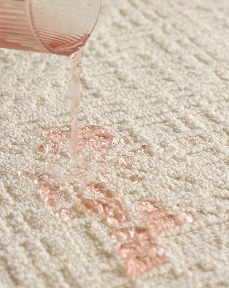 Thảm Trải Sàn Màu Trắng Bắc Âu Sợi Dệt Nổi Tam Giác Chống Thấm