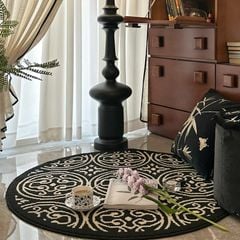Thảm Tròn Polypropylene Họa Tiết Vintage 120cm