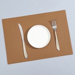 Tấm Lót Bàn Ăn Da PU Cách Nhiệt Đan Lưới