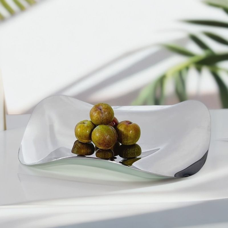 Khay Kim Loại Trang Trí Trái Cây Để Bàn